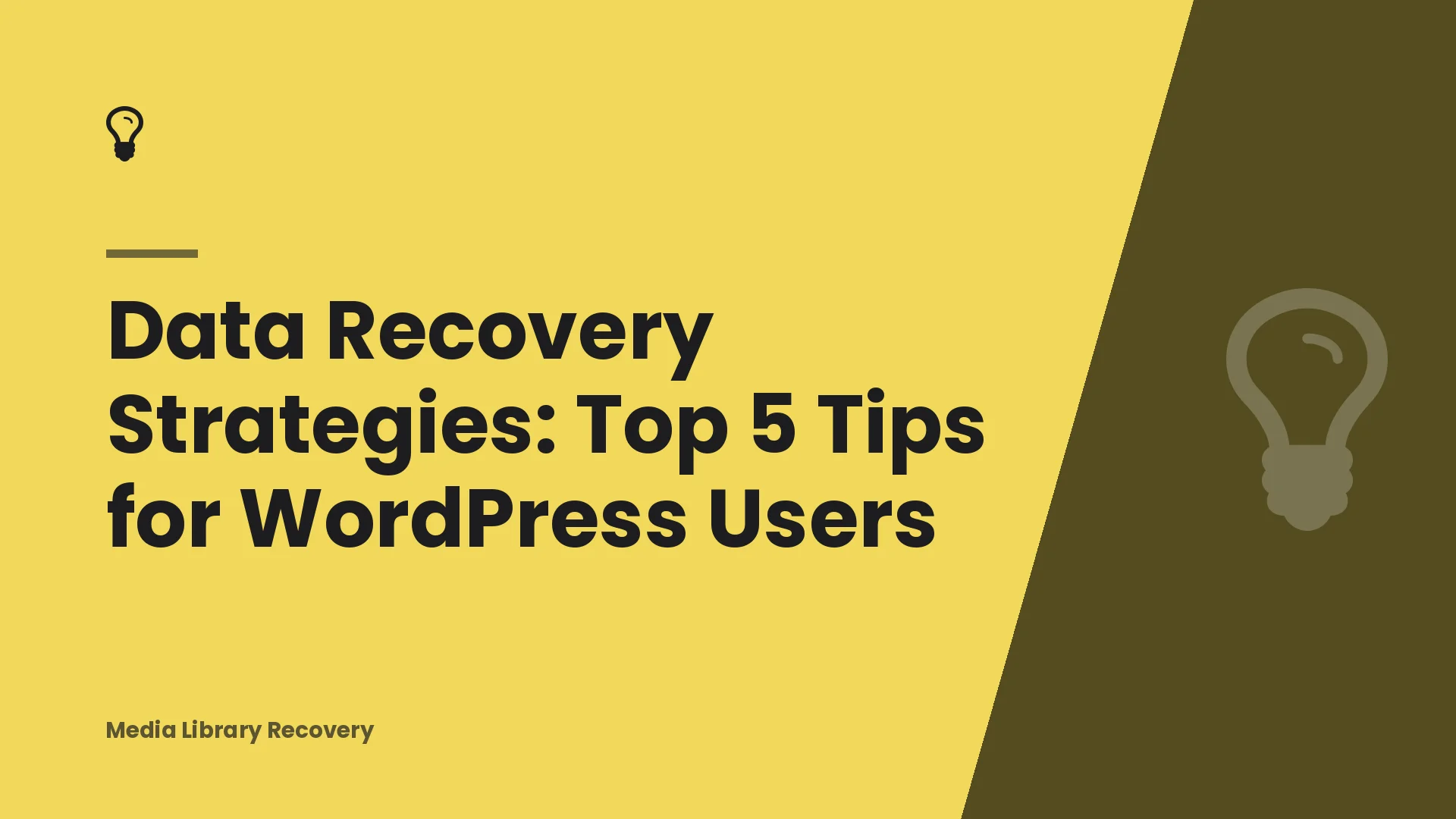 Data Recovery Strategies: Top 5 Tips for WordPress Users