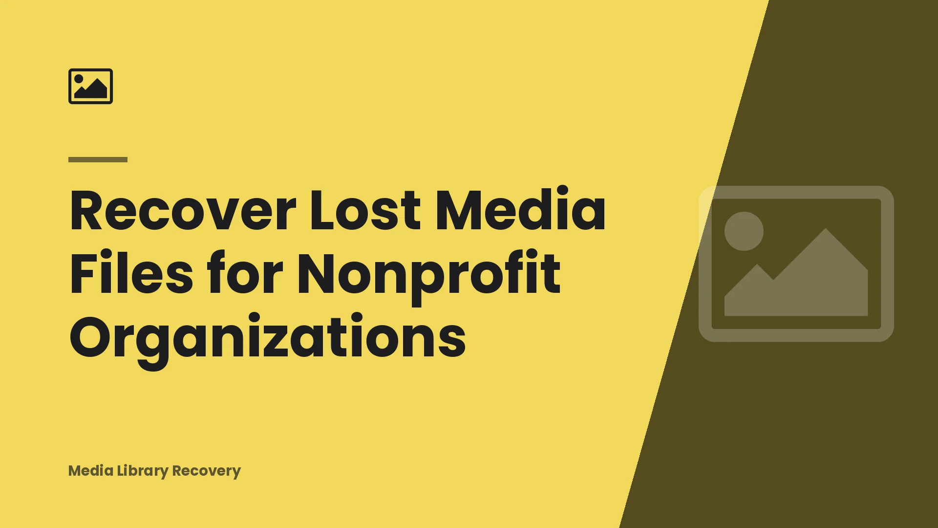Recover Lost Media Files for Nonprofit Organizations