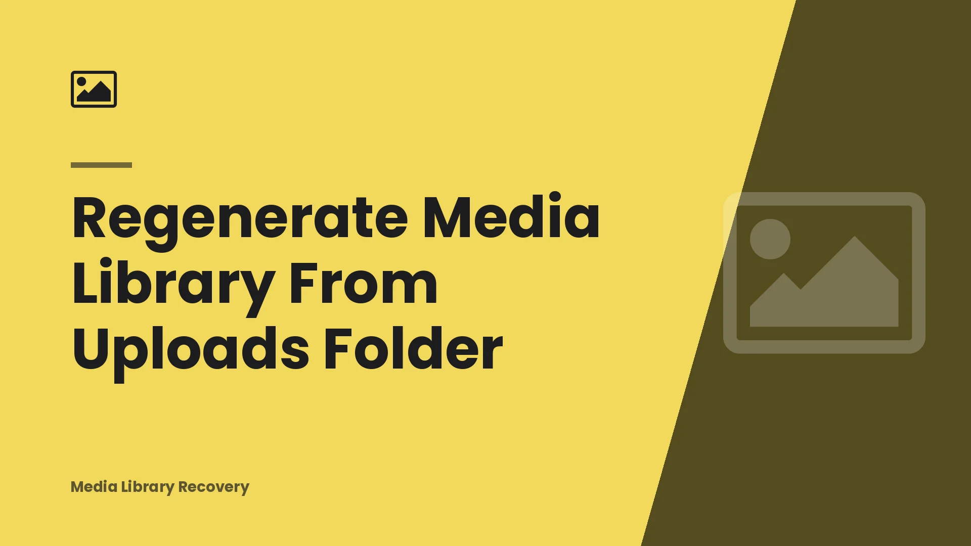 Regenerate Media Library From Uploads Folder